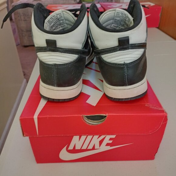 Size 10 - Nike Dunk High Black White - Picture 4 of 6